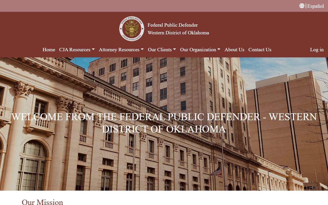 Canadian County warrant records federal public defender Western District Oklahoma