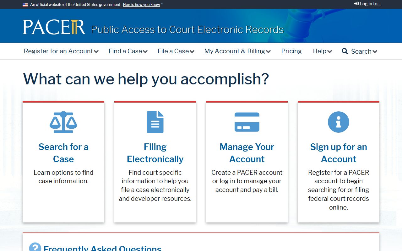 Canadian County warrant records federal case search through PACER